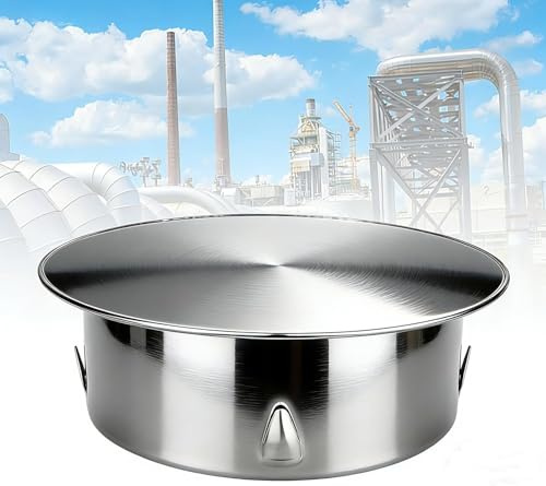 CTDMJ Couvercle de tuyau de poêle de 120 mm à 130 mm - En acier inoxydable - Grille d'aération