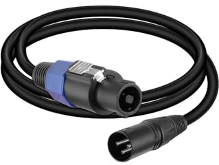 GELRHONR Speakon Männlich zu XLR Verbindungskabel für Mischpulte, Vorverstärker, Lautsprecher usw., mit Drehverschluss (Male to XLR Male 0.5m)