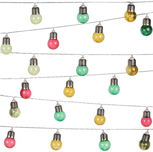 URBNLIVING 30Pcs Multi Coloured LED Bulbs Christmas Party Lighting String Lights Decoration Ideal for Birthdays, Holidays, Weddings, and More Perfect for Holiday Festival Décor Indoor Outdoor