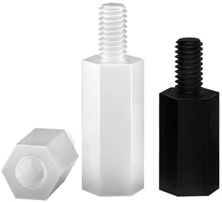 AYYSSM Nylon Spacing Screw Plastic For Motherboard Fixed Standoff Spacer Pillar(Black,8MM_M2.5 (50PCS))