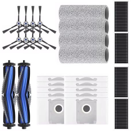 Kit d'accessoires de rechange compatibles avec les aspirateurs ECOVACS DEEBOT X8 Pro Omni/X8 Omni 28 pièces