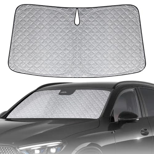 Sonnenschutz Frontscheibe Kompatibel mit Mercedes-Benz GLC X254/C254 2022-2025, Auto Windschutzscheibe Sonnenschutz Innen, Faltbar Sonnenschirm UV Schutz Reflektierender Staub Schutz Sonnenschutzfolie