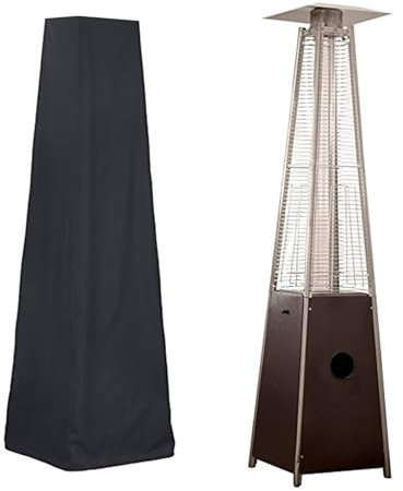 Heizstrahler Abdeckung Wasserdichte, 210D Oxford-Gewebe Schutzhülle für Terrassenheizer, Winddicht Staubdicht Terrassenstrahler Abdeckung mit Kordelzug für Außenbereich