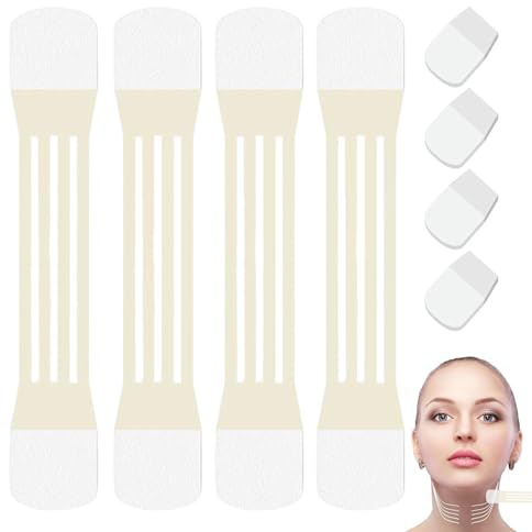 Neck Tape – Neck Lift Tape Invisible | Klare Lifting Patches | Atmungsaktive Silikon Straffung zur Hautstraffung | Halsregion Stretchbänder für Frauen, Anti-, 24-teiliges Set