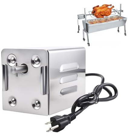 15 W Rotisserie-Motor – bis zu 70 kg Grill-Rotisserie-Motor für Grill, robuster Universal-Ersatzspieß für Schweine/Ziegen/Huhn-Drehspieß, Outdoor-Grill, Camping und Versammlungen, 110–120 VAC