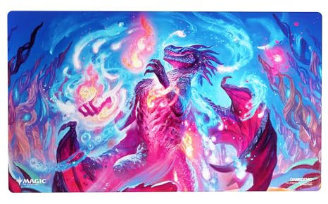 Gamegenic, Magic: The Gathering – Secrets of Strixhaven Shiny Playmat | Spielmatte in Standardgröße: 61 x 35 cm, Dicke: 2 mm, Motiv: Prismari, the Inspiration