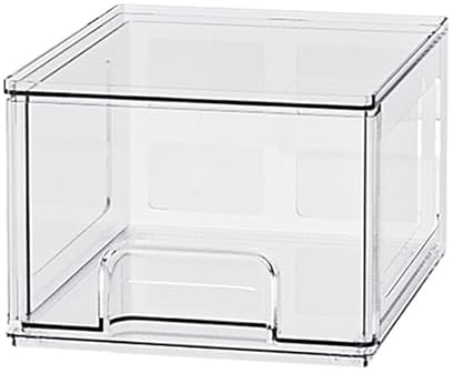 Transparente Acryl-Aufbewahrungsschränke für Schlafzimmer, Küchen- und Badezimmerschränke, Babyflaschen, Reinigungsmittel, platzsparendes Schubladensystem (Clear, 15.3X18.8X11CM)