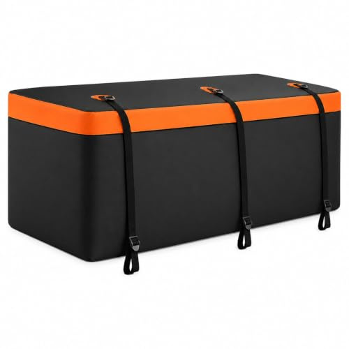 Heckbox für Anhängerkupplung 566 L, wasserdichte, Faltbare Gepäckbox | 152 x 61 x 61 cm, reißfeste PVC-Tasche mit Doppelreißverschluss und Spanngurten für Camping, Reisen, Umzug, SUV & Wohnmobil