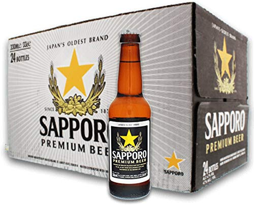 Sapporo Premium Beer - Erfrischende Bouillon mit frischem und raffiniertem Geschmack und sauberem Abgang (24 Flaschen x 330 ml)