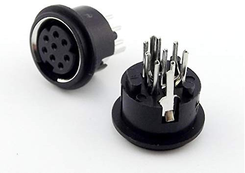 CONNETTORE PRESA MINI DIN 8 POLI a saldare connettore F femmina computer pc cavo