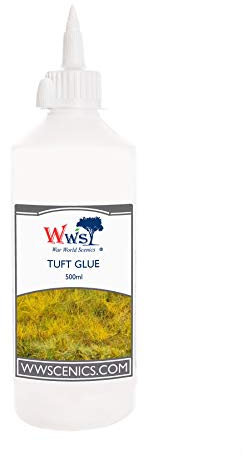 War World Scenics Statische Grasbüschel-Kleber 500ml für Modellbau Modellbahn Tabletop Gelände Modell Diorama