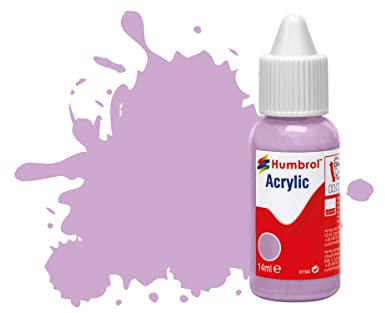 Humbrol Model Paint - DB0042 No 42 Pastel Violet - Matt (14ml), Acrylic Paints for Models, Plastic, Metal, Wood, Glass, Ceramics and More, Acrylic Touch Up Paint - Hobby Paint Bottle for Craft Kits