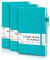 feela Notizbuch A5 liniert Hardcover, 3 Notizbücher Set, Journal Buch mit 3 Gelstifte schwarz, 120 GSM, 13x21cm, Notizblock Set geeignet für Büro, Schule, für Kinder und Erwachsene, Din A5, Emerald
