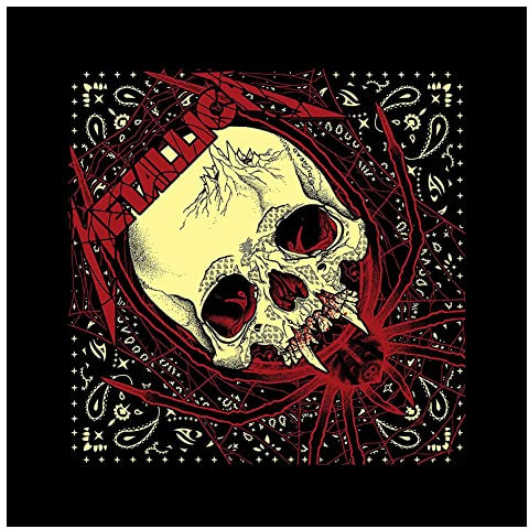 Metallica Bandana Spider Skull Band Logo Nue offiziell Schwarz