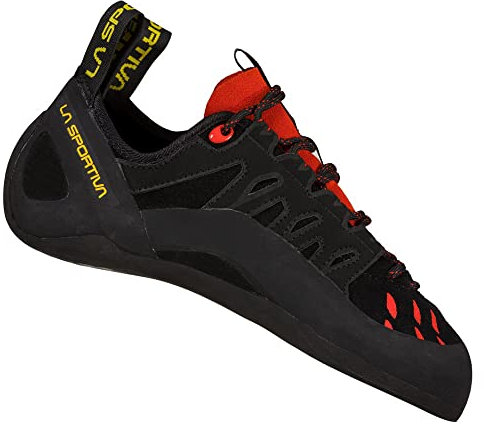 LA SPORTIVA M Tarantulace Schwarz - Bequemer vielseitiger Herren Leder-Kletterschuh, Größe EU 42 - Farbe Black - Poppy