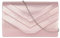 MEGAUK Damen Clutch Elegante Abendtasche Wildleder Handtasche Envelope Tasche Unterarmtasche mit Kette für Hochzeit Wedding Prom Party Pink