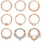 Kakonia 9stk Septum Piercing Chirurgenstahl für Damen Herren 16G Zirkonia Nasenpiercing Ring Tragus Daith Helix Piercing Ring Opal Septum Piercing Set 8MM 10MM
