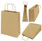 AllBags® Papiertüten, 24 Stück Geschenktüten, Kraftpapiertüten mit Henkel, 18 x 22,5 x 8 cm, Geschenktüten für Einkaufen, Verpackungen, Partys, Geburtstag, Weihnachten, 100 g/m², Braun (24 Stk)