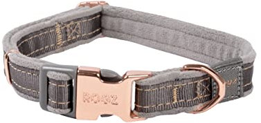 Rogz Dog Urban Classic Hundehalsband, Taubengrau, Größe XS