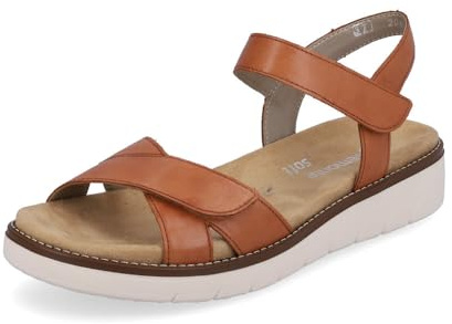 Remonte Femme Sandales D2049, Dame Sandales Classiques,Semelle intérieure Amovible,Sandale,Chaussure d'été,Confortable,Braun,39 EU / 6 UK