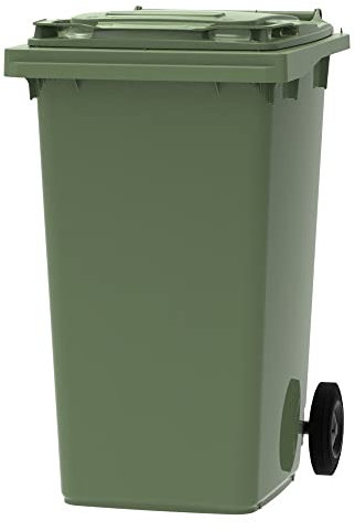 ESE Poubelle Conteneur à déchets 240L Vert + Couvercle vert