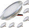 ETT Distribution GmbH LED Bodenleuchten 12V Ultra flach 7 x 0.5W Wandeinbaustrahler Tom 3000K Rund IP67 Bodeneinbauspots Trittfest Begehbar Lochausschnitt: 46mm