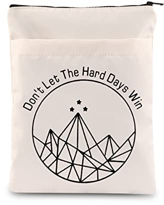 Acotar-inspirierte Buchhülle mit Zitat Don't Let The Hard Days Win Book Cover SJM Bookish Merch Book Zipper Pouch Inspirational Gift (Don't Let THDW BS)