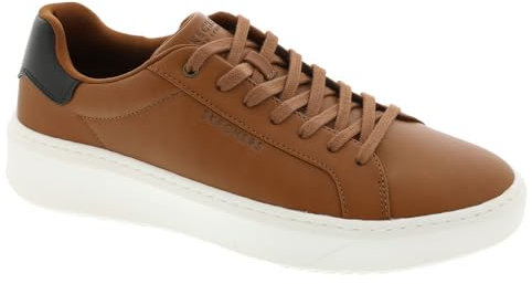 Skechers Homme Sneaker Baskets Court Break Suit, Cognac Duraleather, 40 EU