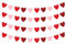 Herz Banner, Hängende Herz Banner, Dekorative Valentine Herz Banner, Herzform Filz Girlande, Valentinstag Banner, Herz Wimpelkette Girlande für Valentinstag Dekorationen Hochzeit