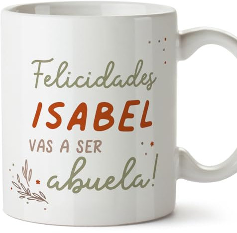 MUGFFINS Tazas Personalizadas para ABUELA - En Español - Vas a ser abuela - 11 oz / 330 ml - Regalo personalizable original y divertido