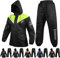 BYKR Wasserdichter Motorrad-Regenanzug für Damen und Herren, 2-teilig, atmungsaktiv und winddicht, Schutz vor nassem Wetter, Hi-Viz Grün, Large