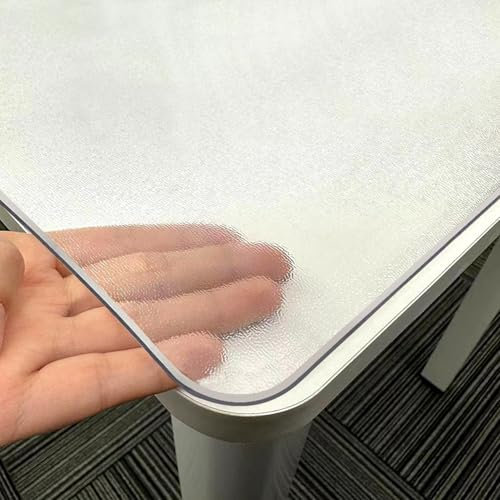 Tischschutz Transparente,Tischdecke - Wohlfühlkante,Schutzfolie 2mm Dick für Glastisch/Marmortisch,Tischschutzfolie Abwischbar,Tischfolie einseitig matt,blasenfrei- Größe wählbar,Rechteck,90x160cm