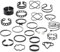 HSKRKOW 22 Stück Ringe Set für Frauen - Schwarz Punk Verstellbare Finger Ringe, Offene Knoten, Stapelbare Gelenkschwanz Strand Schmetterlings Herz Schmuck für Mädchen (B)