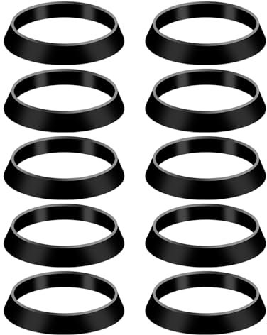 10uds Anillo de Sellado Cónico, Arandelas de Junta Cónica para Tubería de Drenaje de 1 1/2 Pulgada Sifón de Trampa de Olores de Fregadero Diámetro Interior de 38mm Diámetro Exterior de 43mm