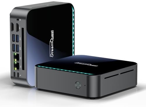 DreamQuest Mini PC Windows 11 Pro vorinstalliert 16GB DDR4 RAM 512GB M.2 SSD,Intel 12.Gen N150(bis zu 3,6GHz) Mini Computer,4K HDMI,USB 3.2,Gigabit Ethernet,WiFi 6, für Business/Heimkino