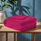 GOUTUI Coperta Plaid Pile 90 x 130 cm Accogliente e Spessa Flanella Coperta Morbida/Leggera/Soffice per Tutte Le Stagioni, Rosa Rossa