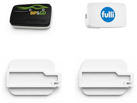 Générique 2 Supports Badge Télépéage Autoroute BIP&GO FULLI avec Adhésif pour Pare-Brise (Verifier Compatibilité)