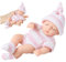 Latebebebe Mini bambole per bambini in silicone, bambole neonate realistiche da 7 pollici, silicone a corpo pieno morbido con vestiti, bambini per regali per, stile 1
