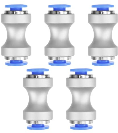 5 Stück PTFE Zuführungsrohr Verbinder - 13mm Pneumatik Steckverbinder | Teflon-Zufuhrrohrverbinder für 3D-Drucker Bambu Lab P1P/P1S/X1/X1C/X1E, 3D-Drucker-Zubehörteile