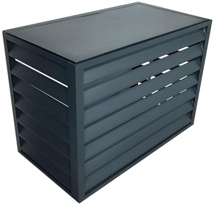 Klimaanlagen-Gestell, Aluminium-Pflanzen-Display für den Außenbereich mit tiefem Pflanzgefäß, Louvered-Stand zum Verstecken von Wechselstrom-Einheiten