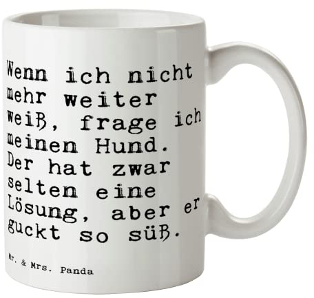 Mr. & Mrs. Panda Tasse Wenn ich nicht mehr... - Geschenk, Kaffeetassen, Spruch Sprüche Weisheiten Zitate Lustig Weisheit Worte, Teebecher, Zitate,