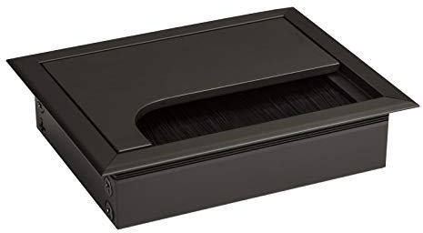 SO-TECH® Kabeldurchführung CAVO 100 x 80 mm eckig aus Aluminium schwarz eloxiert Kabeldurchlass