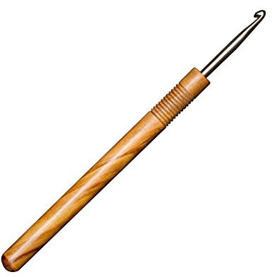 addi Premium Olivenholz Häkelnadel US Größe C 15cm/3mm