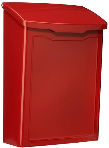 ARCHITECTURAL MAILBOXES 2681R Marina Wall Mount Mailbox Red, S