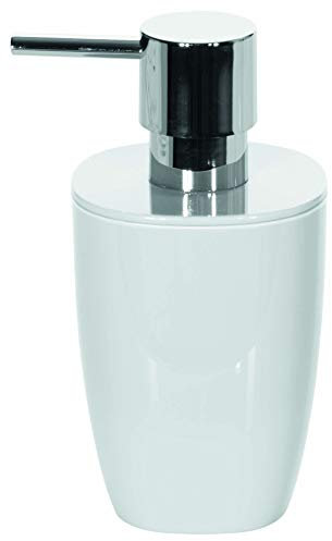 Spirella Seifenspender Pure Flüssigseifen-Spender 300ml Langliebig und Robust Weiß, 15 x 7.5 x 7.5 cm