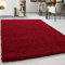 Teppium Moderner Hochflor Teppich Läufer Flur 100 x 200 cm Rot - Shaggy Flauschiger Teppich, Extra Weich und Pflegeleicht - Ideal als Bettvorleger Schlafzimmer, Küchenläufer, Wohnzimmerteppich