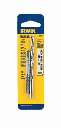 Irwin Tools IRWIN HANSON 1/4 - 28 NF Tap and No. 3 Drill Bit Set, 80232
