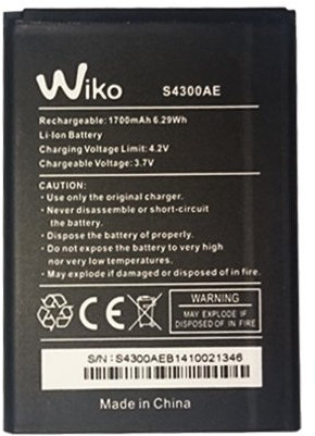 WIKO Batteria originale S4300AE per Jimmy Li-ion 1700mAh Senza Confezione
