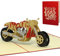 LINPopUp®, LIN17486, POP UP 3D Karte Motorrad, Geburtstagskarte Grußkarten 3D Klappkarte Gutschein Motorrad, N160