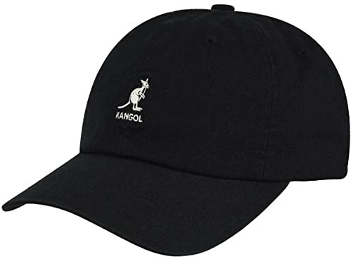 Kangol Unisex Washed Baseball Baseballkappe, Schwarz (Black Bk), Einheitsgröße